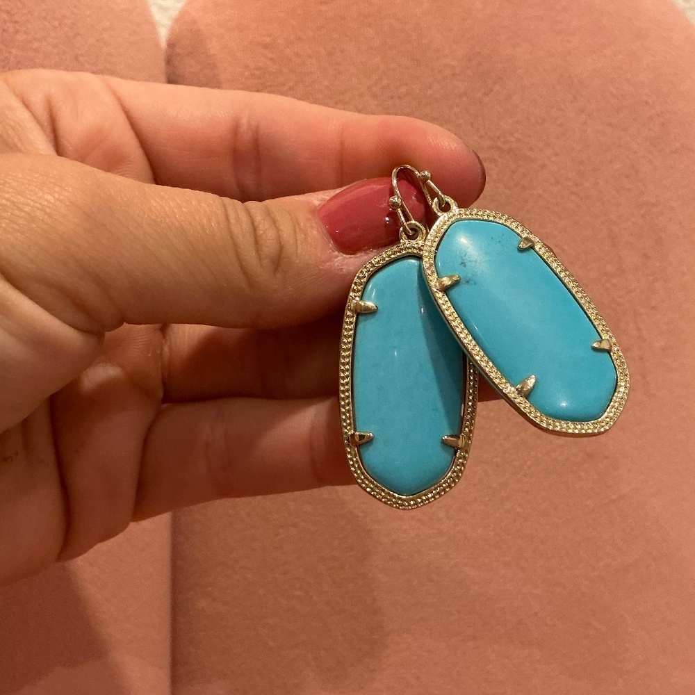Kendra Scott turquoise Elle earrings